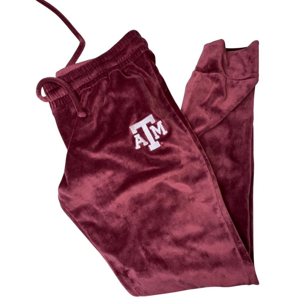 Texas A&M Aggies Joggers Velour Maroon Lounge Collegiate